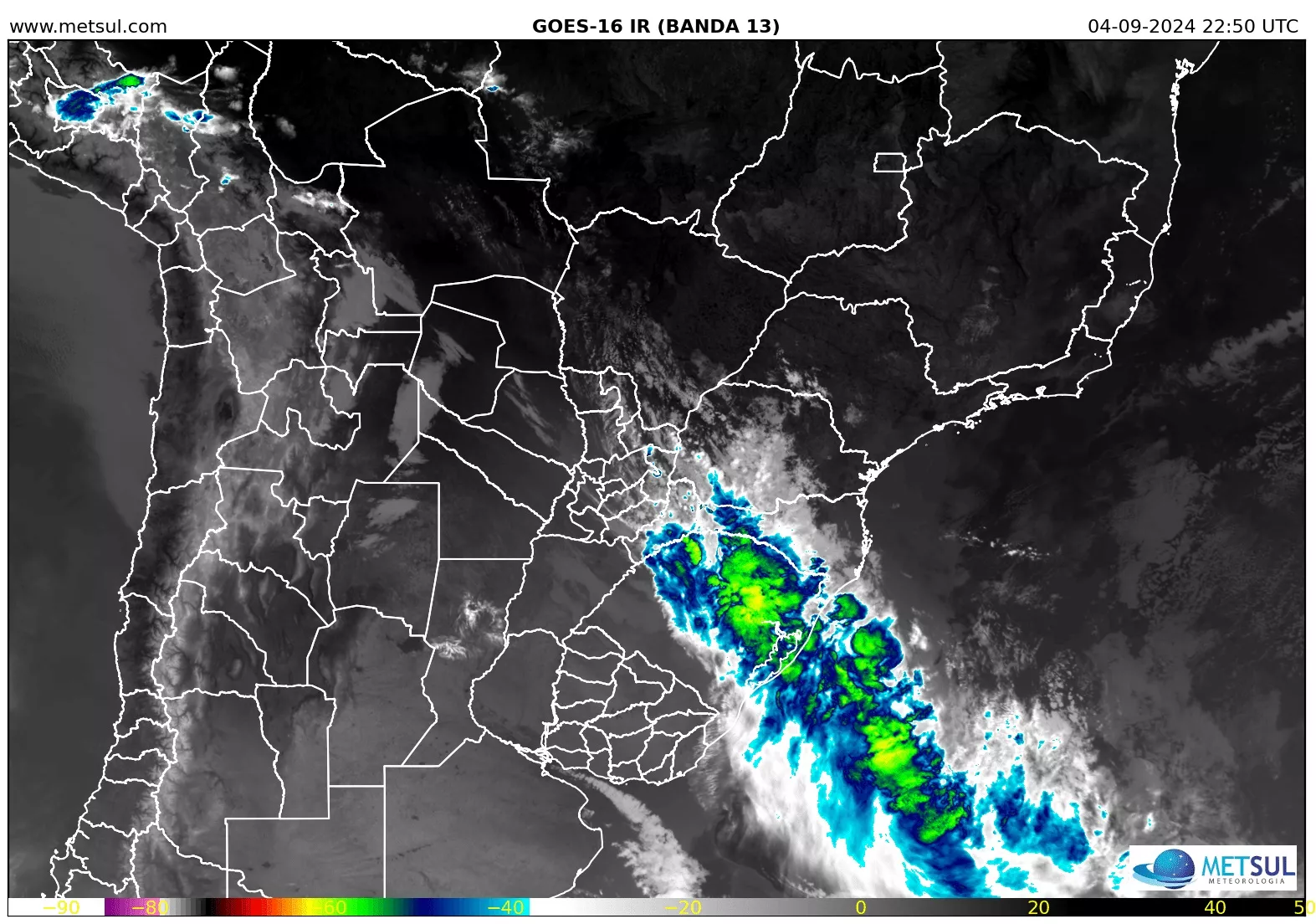 Clima – Chuva avança com frente fria pelo sul e atingirá o sudeste e centro-oeste