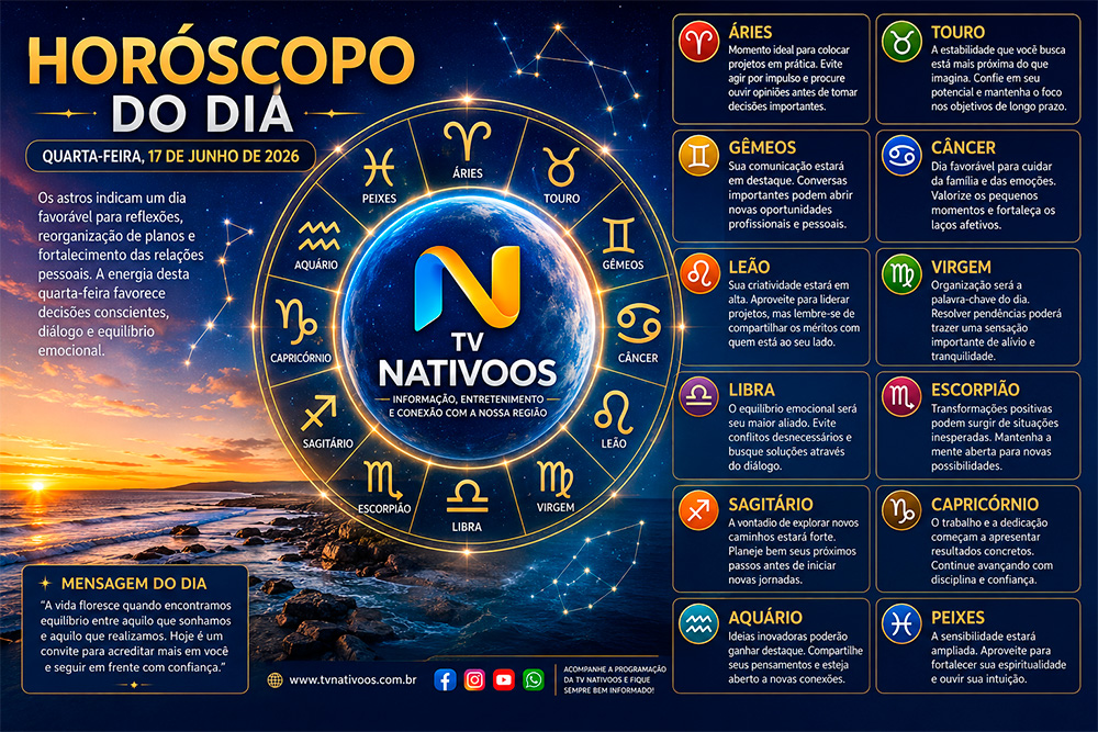 🔮 HORÓSCOPO DO DIA – TV NATIVOOS